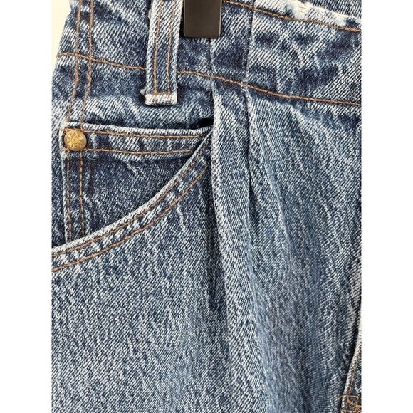 Vintage Levis Brown Tab 573 Ladies Jeans High Waist Pleated Front Size 7 - Picture 3 of 16